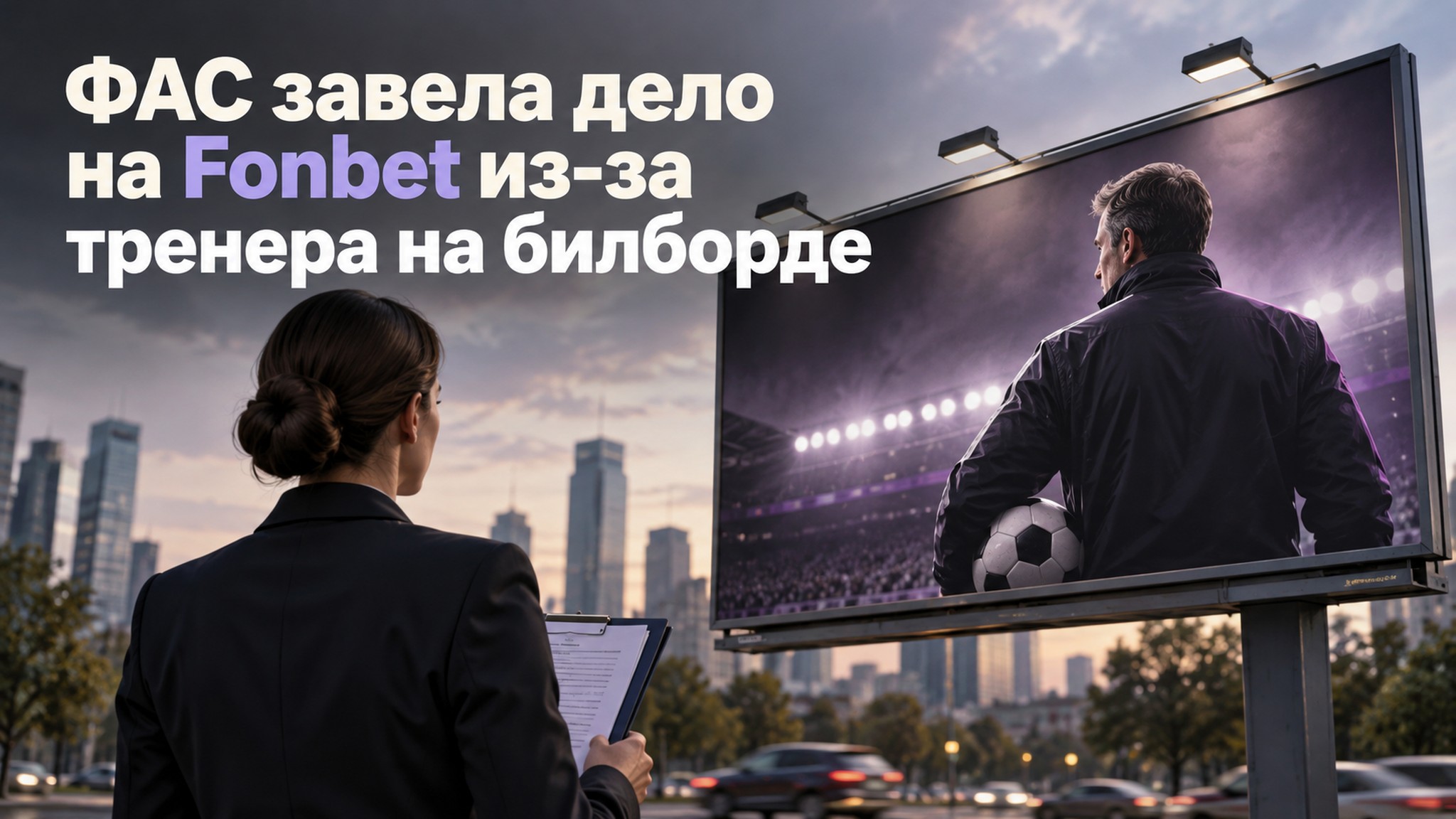 ФАС завела дело на Fonbet из-за тренера на билборде