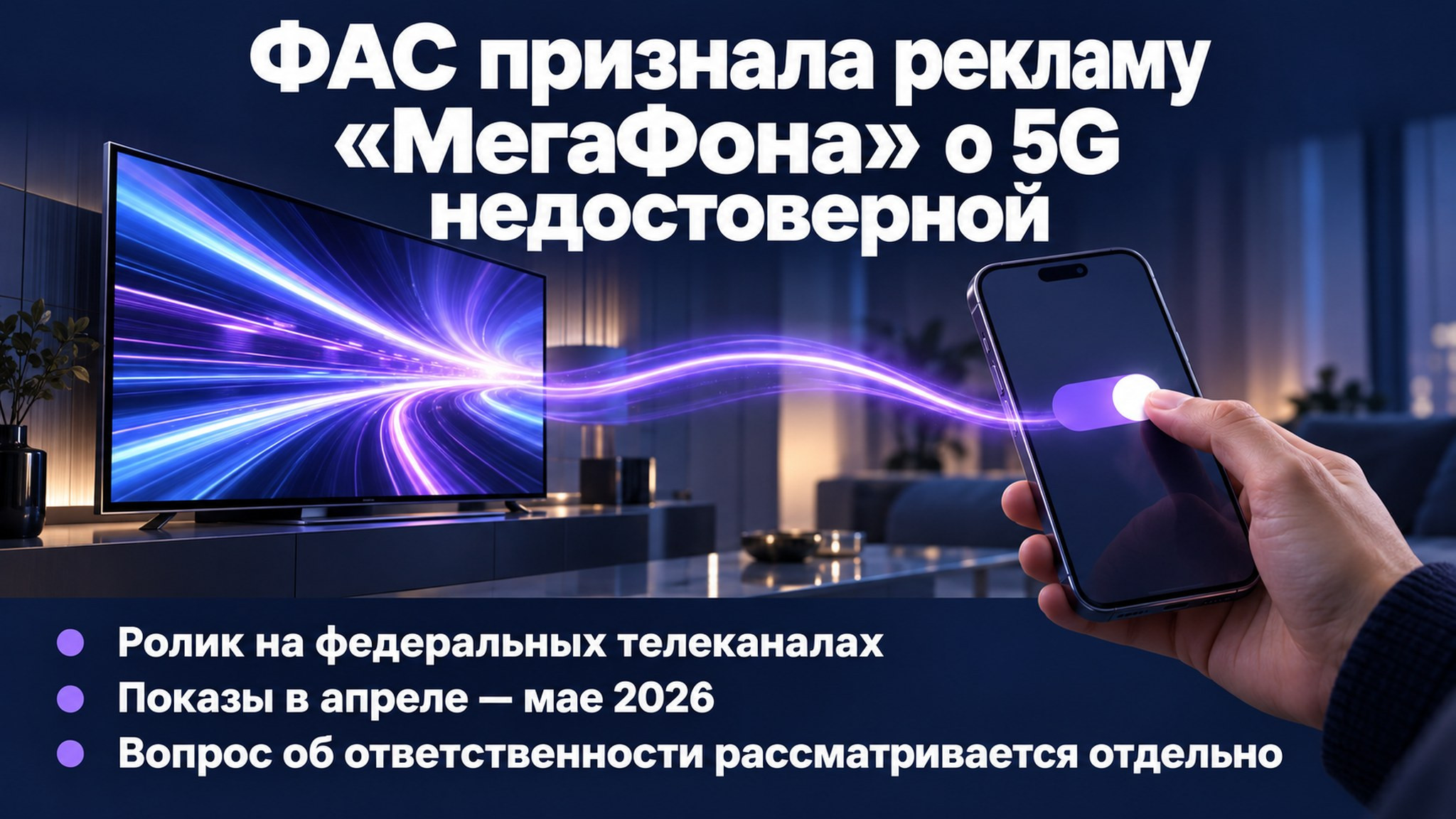 ФАС признала рекламу «МегаФона» о 5G недостоверной