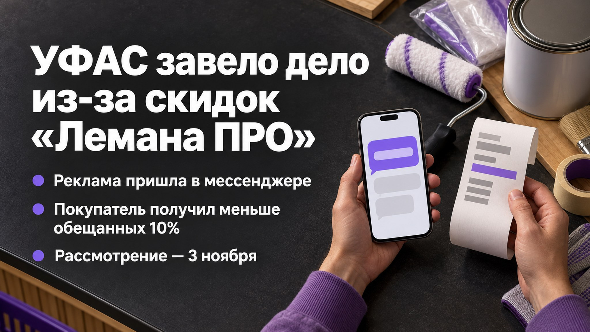 УФАС завело дело из-за скидок «Лемана ПРО»