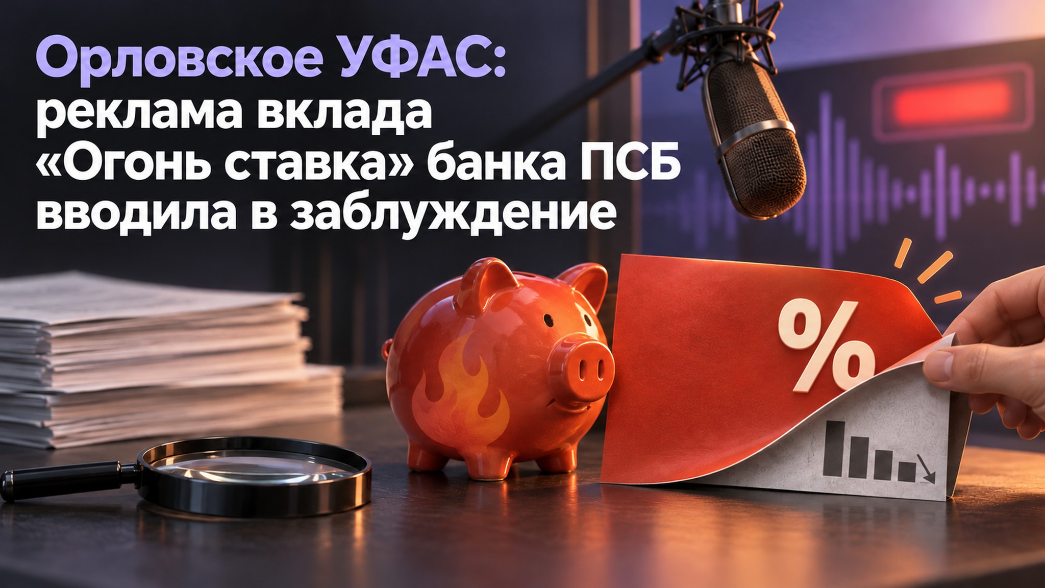 Орловское УФАС: реклама вклада «Огонь ставка» банка ПСБ вводила в заблуждение